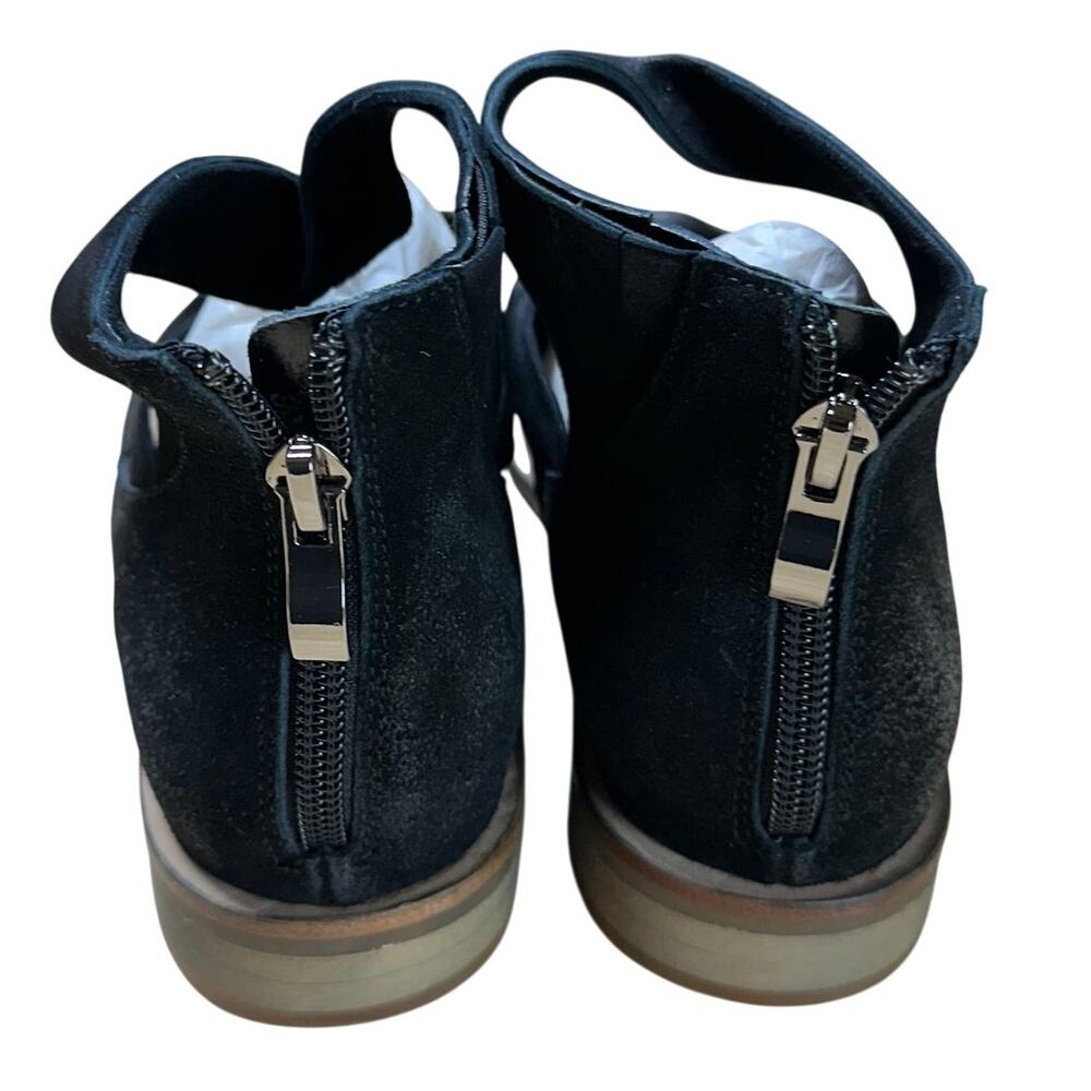 Antelope Suede Back Zip Flats Lalana Black Women's Size 36 (US 5-5.5) New in Box - Picture 3 of 9